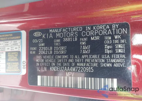 2021 Kia Seltos S from USA, damaged, VIN KNDEU2AA4M7220915